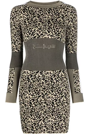Palm Angels Long-sleeve knitted dress