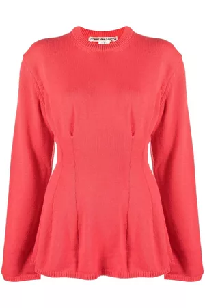 Comme des Garçons Peplum-hem crew neck jumper