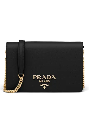 Prada Logo-lettering Saffiano leather shoulder bag