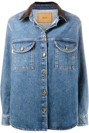 Blazé Milano Contrast-collar denim jacket