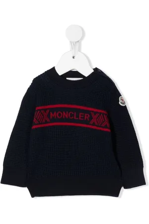 Moncler Intarsia-knit logo virgin wool jumper