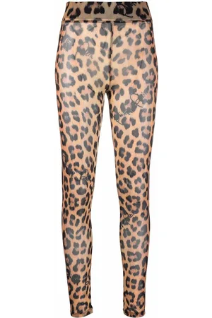 Philipp Plein Leopard-print semi-sheer leggings