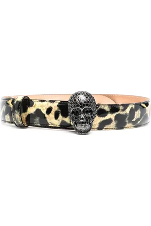 Philipp Plein Leopard-print leather belt