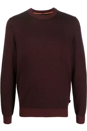 HUGO BOSS Melange-effect crewneck sweater