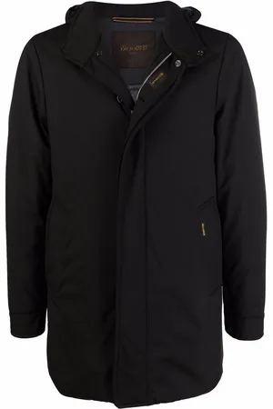 MOORER Funnel-neck zip-up down jacket