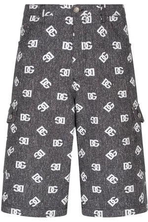 Dolce & Gabbana Logo-print denim cargo shorts