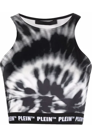 Philipp Plein Tie dye-print cropped top