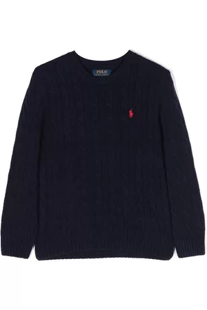 Ralph Lauren Embroidered-logo cable-knit jumper