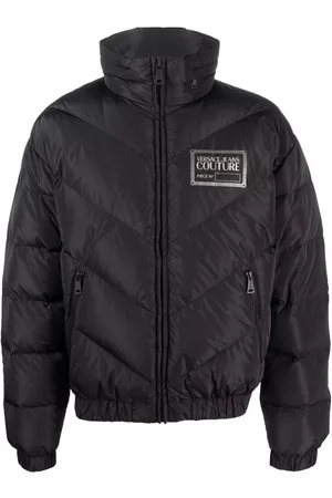 VERSACE Chest logo-print padded jacket