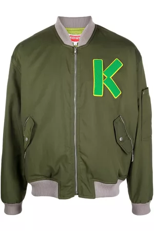 Kenzo Varsity logo-patch bomber jacket