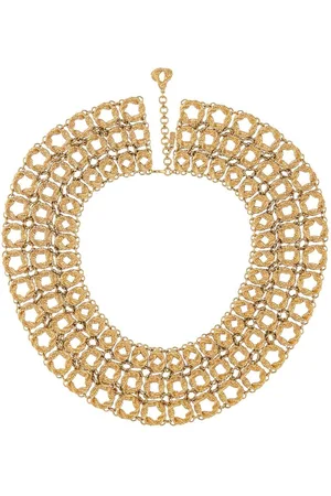 Monet 1970s geometric chain necklace
