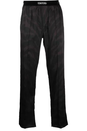 Tom Ford Patterned logo-waistband pyjama trousers