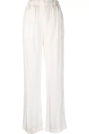 There Was One Striped straight-leg trousers
