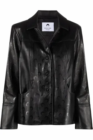 Marine Serre Moon-print leather jacket
