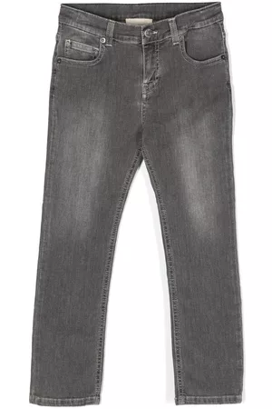 DOUUOD KIDS Faded-effect straight-leg jeans
