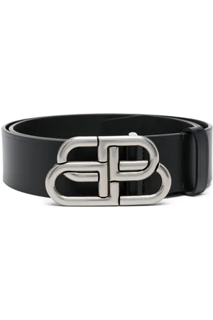 Balenciaga Logo-buckle leather belt
