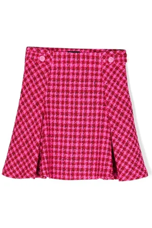 VERSACE Tweed check skirt