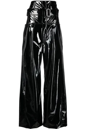 Serafini High-shine wide-leg trousers
