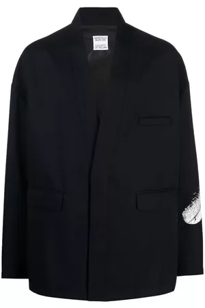 MARCELO BURLON Feather print wool blazer