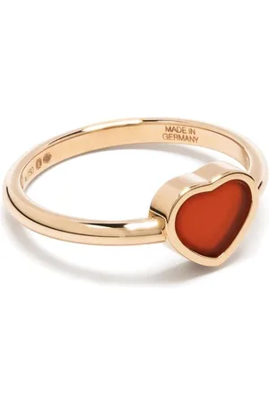 Catena Petite Heart 18 Kt Gold Ring With Topaz in Pink - Nadine