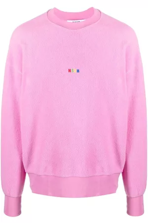 Msgm Logo-embroidered fleece sweatshirt