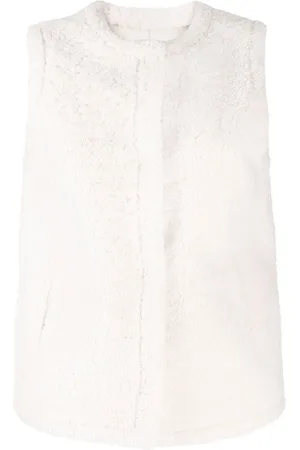 YVES SALOMON Collarless shearling gilet