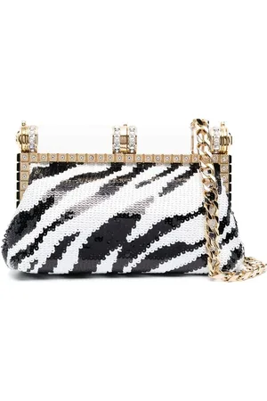 Dolce & Gabbana Bubù sequined zebra-print clutch bag