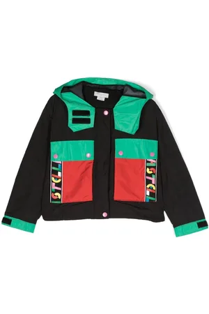Stella McCartney Hooded panelled rain jacket