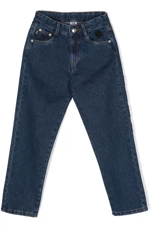 GCDS Logo-patch straight jeans