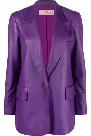 BLANCA Faux-leather blazer
