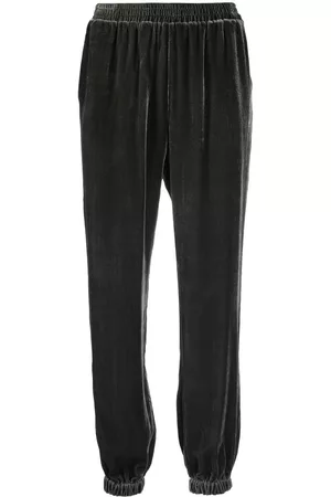 Gold Hawk Tapered velvet track pants