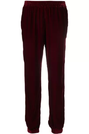 Gold Hawk Tapered velvet track pants