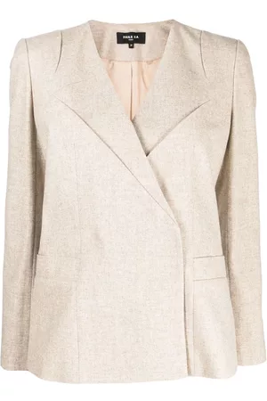 Paule Ka Collarless asymmetric blazer