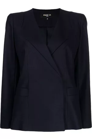 Paule Ka Collarless asymmetric blazer