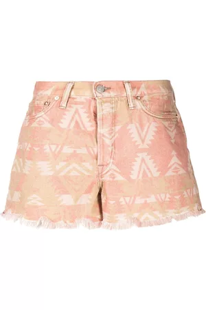 Ralph Lauren Geometric frayed-edge shorts
