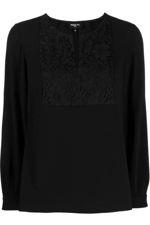 Paule Ka Embroidered button-neck top