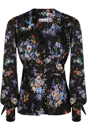 Paco rabanne Floral-print silk shirt