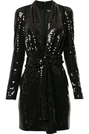 Tom Ford Sequin cut out halter dress