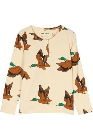 Mini Rodini Duck-print long-sleeve top