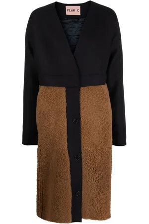 Plan C Sheepskin panel coat