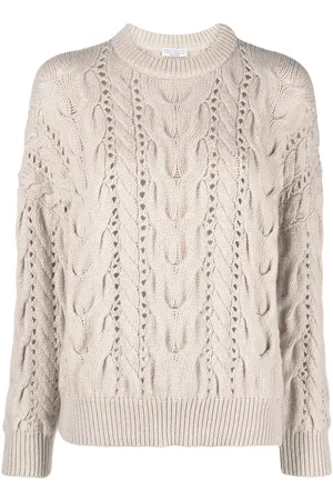 Brunello Cucinelli Openwork cable-knit jumper