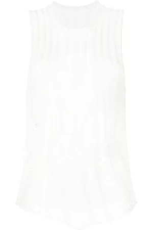 DION LEE Distressed Floats tank top