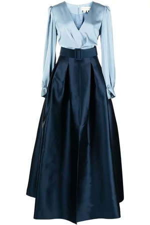 Sachin & Babi Zoe belted satin gown