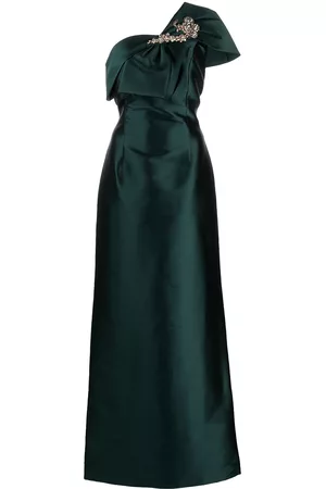 Sachin & Babi Ines crystal-embellished satin gown