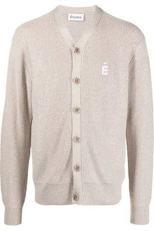 Etudes Boris logo-patch cardigan