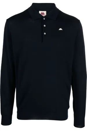 Kappa Logo-embroidered wool polo shirt