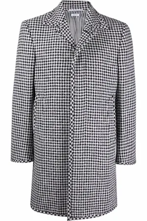 Thom Browne Houndstooth-pattern single-breasted coat