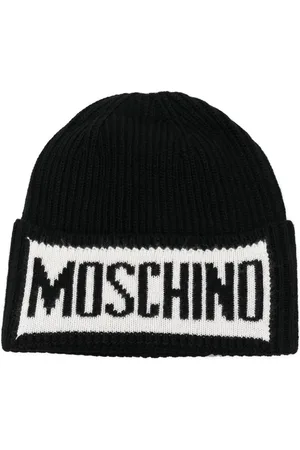 Moschino Intarsia-logo knit beanie