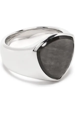 TOM WOOD Shield Black MOP signet ring