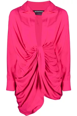 Jacquemus La Robe Bahia draped shirtdress